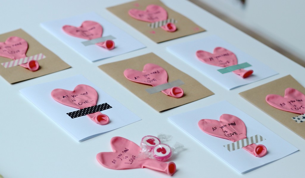 Valentinstagskarte selbstgemacht